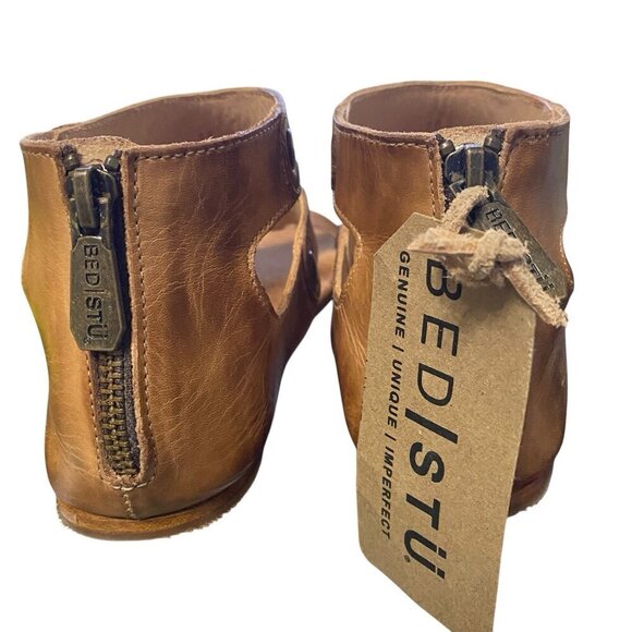 NEW BED STU TAN RUSTIC SOTO LEATHER SANDALS SIZE 7 New In Box Boho Casual - Picture 4 of 8